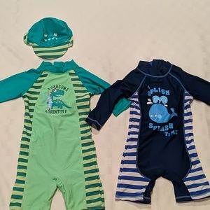 Boy 18-24 month one piece rashguard swimsuits